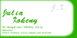 julia kokeny business card