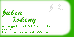 julia kokeny business card